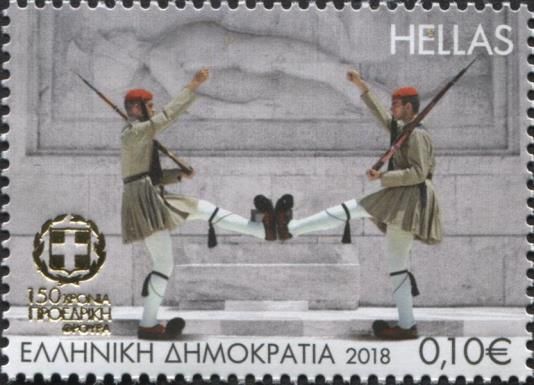 Pair of Evzones guarding the Unknown soldier monument