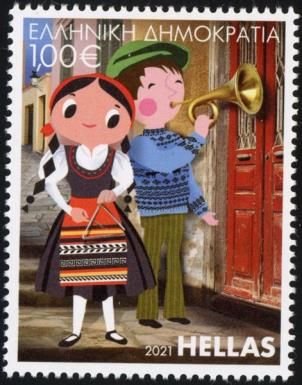 Children with Horn and Triangle