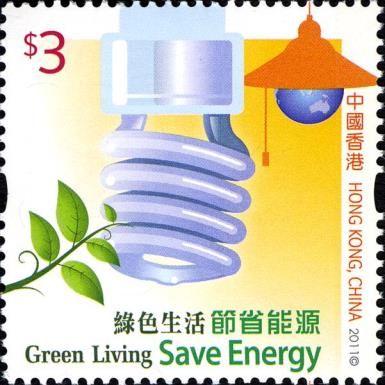 Growing Plant, Fluorescent Lightbulb, Earth