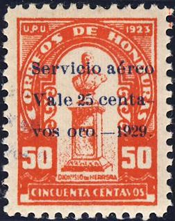 Dionisio de Herrera, surcharged