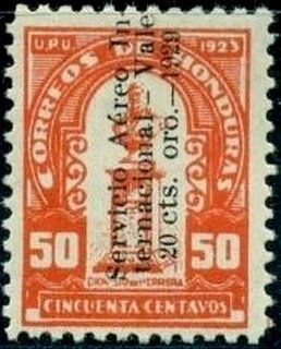 Indian chief Lempira overprinted