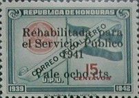 Flag and Seal of Honduras overprinted