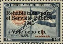Flag and Seal of Honduras overprinted