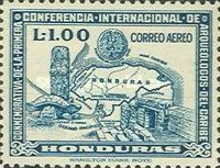 Map of Honduras, cultural heritages from Copán