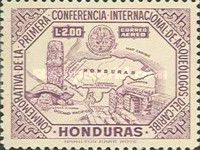 Map of Honduras, cultural heritages from Copán