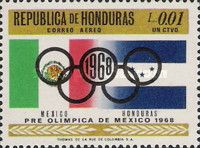 Flags of Mexico and Honduras, Olympic Rings with 1968