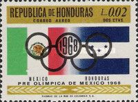 Flags of Mexico and Honduras, Olympic Rings with 1968