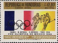 French Flag and Women Skiers