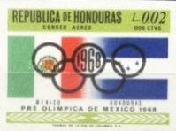 Flags of Mexico and Honduras, Olympic Rings with 1968