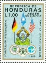 Flags of Germany, Honduras, and the U. S. A.