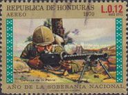 Soldier with machine gun