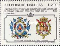 Coat of Arms of Honduras and Spain