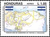 Map of Honduras and Salvador