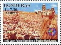 Pope John Paul II blesses Honduran population