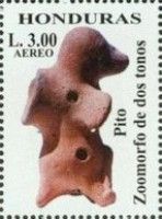 Pito zoomorfo de dos tonos