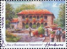 Comayagua City Hall, 19th Century Painting