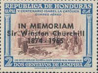 Columbus at court overprinted