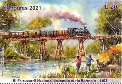 National Railroad Train Crossing Bermejo River, 1903