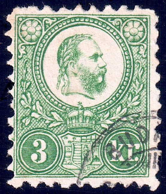 King Franz Josef (1830-1916) and Coat of arms