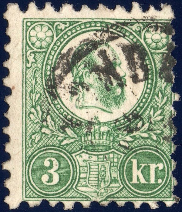 King Franz Josef (1830-1916) and Coat of arms