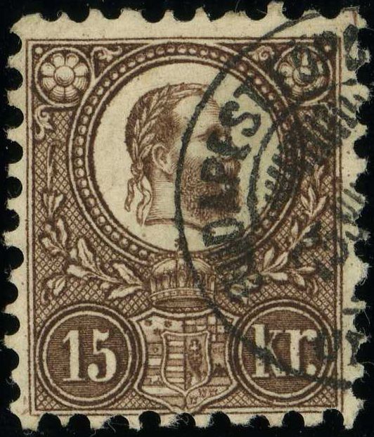 King Franz Josef (1830-1916) and Coat of arms