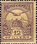 Mythical Bird Turul Flying over Crown of St. Stephen