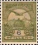 Mythical Bird Turul Flying over Crown of St. Stephen