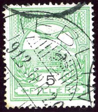Mythical Bird Turul Flying over Crown of St. Stephen