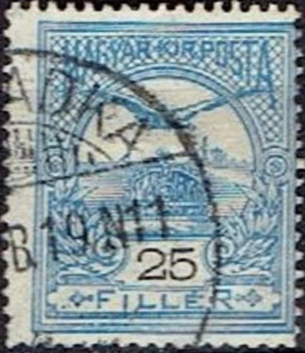 Mythical Bird Turul Flying over Crown of St. Stephen