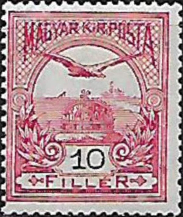 Mythical Bird Turul Flying over Crown of St. Stephen