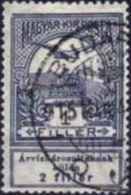 Mythical Bird Turul Flying over Crown of St. Stephen