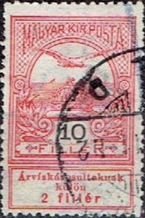 Mythical Bird Turul Flying over Crown of St. Stephen