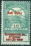 Mythical bird Turul flying over Crown of St. Stephen