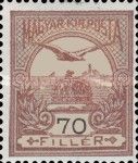 Mythical Bird Turul Flying over Crown of St. Stephen