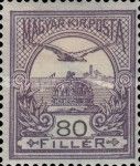 Mythical Bird Turul Flying over Crown of St. Stephen