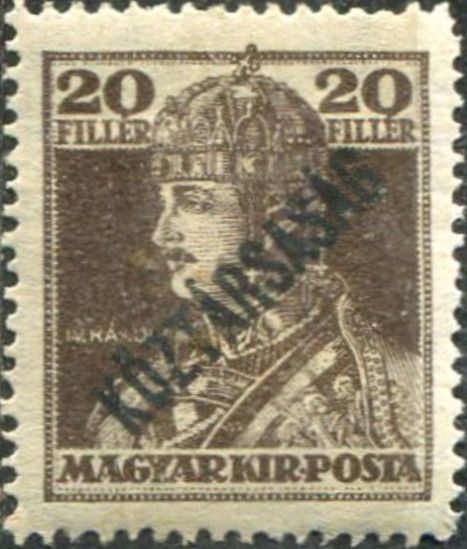 King Charles IV with 'Republic' overprint