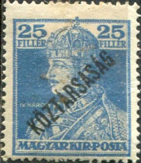 King Charles IV with 'Republic' overprint