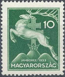 Leaping stag and double cross