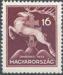 Leaping stag and double cross