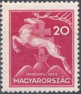 Leaping stag and double cross