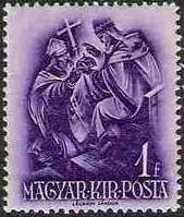 Archbishop Asztrik Receives the Crown from the Pope
