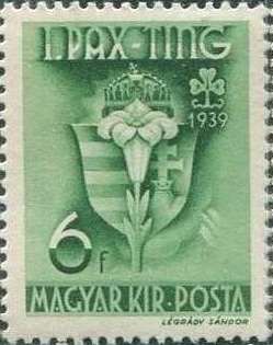 Scout lily and coat of arms of Hungary