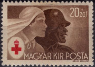Red Cross nurse and soldier