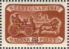 Stamp Day 1947: 16th Century Mail Coach