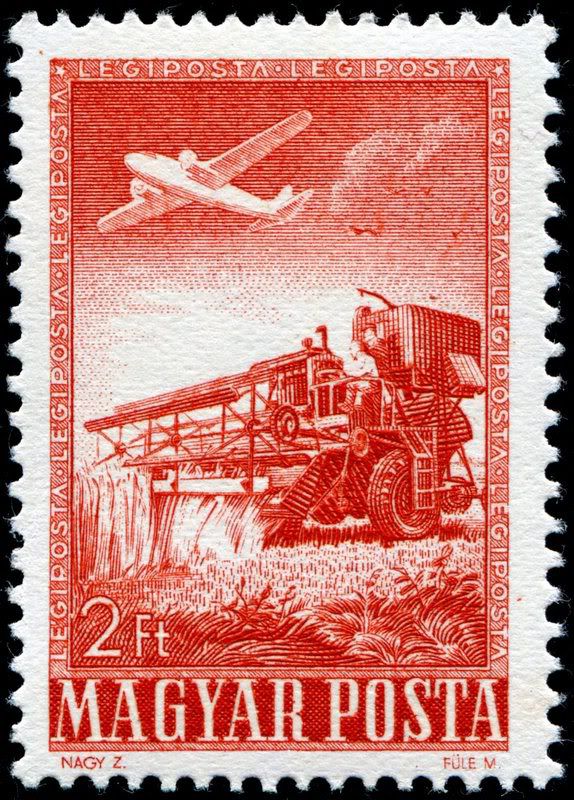 Modern grain harvester
