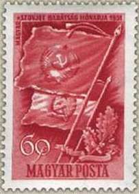 Flags of the Soviet Union and Hungary