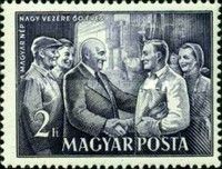 Mátyás Rákosi meeting workers