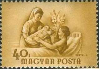 Mother receiving newborn baby