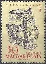Airliner over Sárospatak Castle