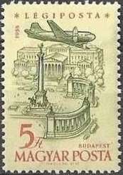 Airliner over Heroes' Square, Budapest